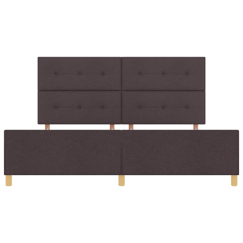 Struttura del letto Marrone scuro 200 x 200 cm Tessuto | homemem39