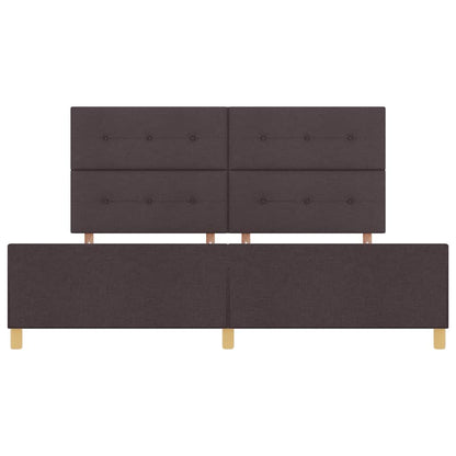 Struttura del letto Marrone scuro 200 x 200 cm Tessuto | homemem39
