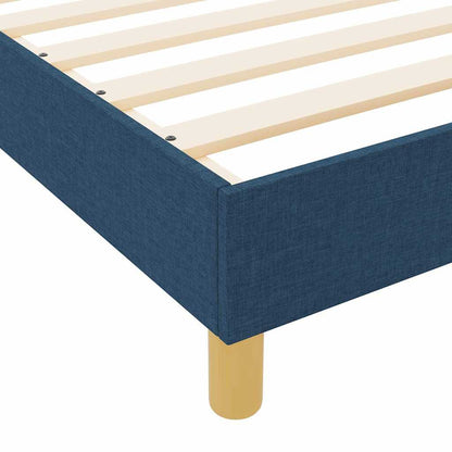 Struttura del letto con testiera Blu 200 x 200 cm Tessuto | homemem39