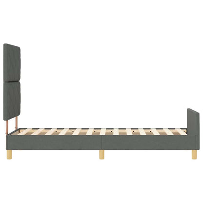 Struttura del letto Grigio scuro 80 x 200 cm Tessuto | homemem39