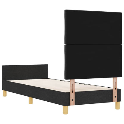 Struttura del letto con testiera Nero 80 x 200 cm Tessuto | homemem39