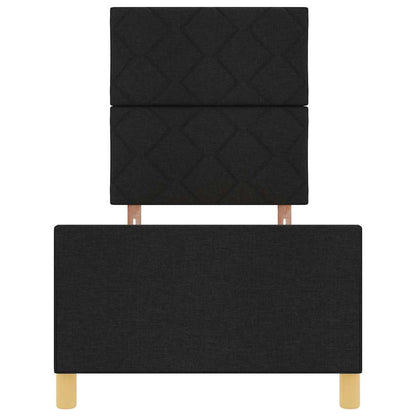 Struttura del letto con testiera Nero 80 x 200 cm Tessuto | homemem39