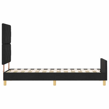 Struttura del letto con testiera Nero 80 x 200 cm Tessuto | homemem39