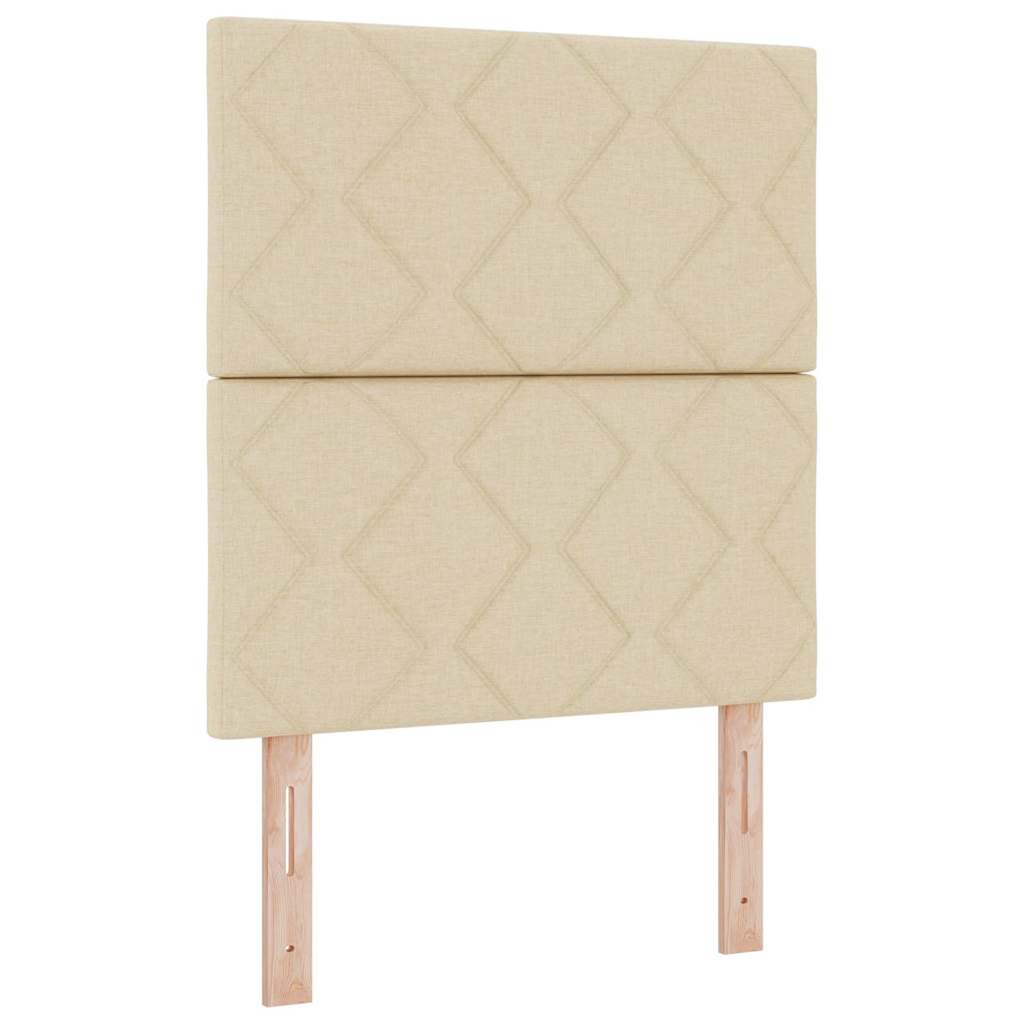 Struttura del letto con testiera Crema 80 x 200 cm Tessuto | homemem39