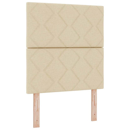 Struttura del letto con testiera Crema 80 x 200 cm Tessuto | homemem39