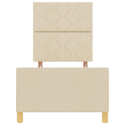 Struttura del letto con testiera Crema 80 x 200 cm Tessuto | homemem39