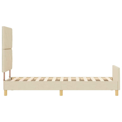 Struttura del letto con testiera Crema 80 x 200 cm Tessuto | homemem39