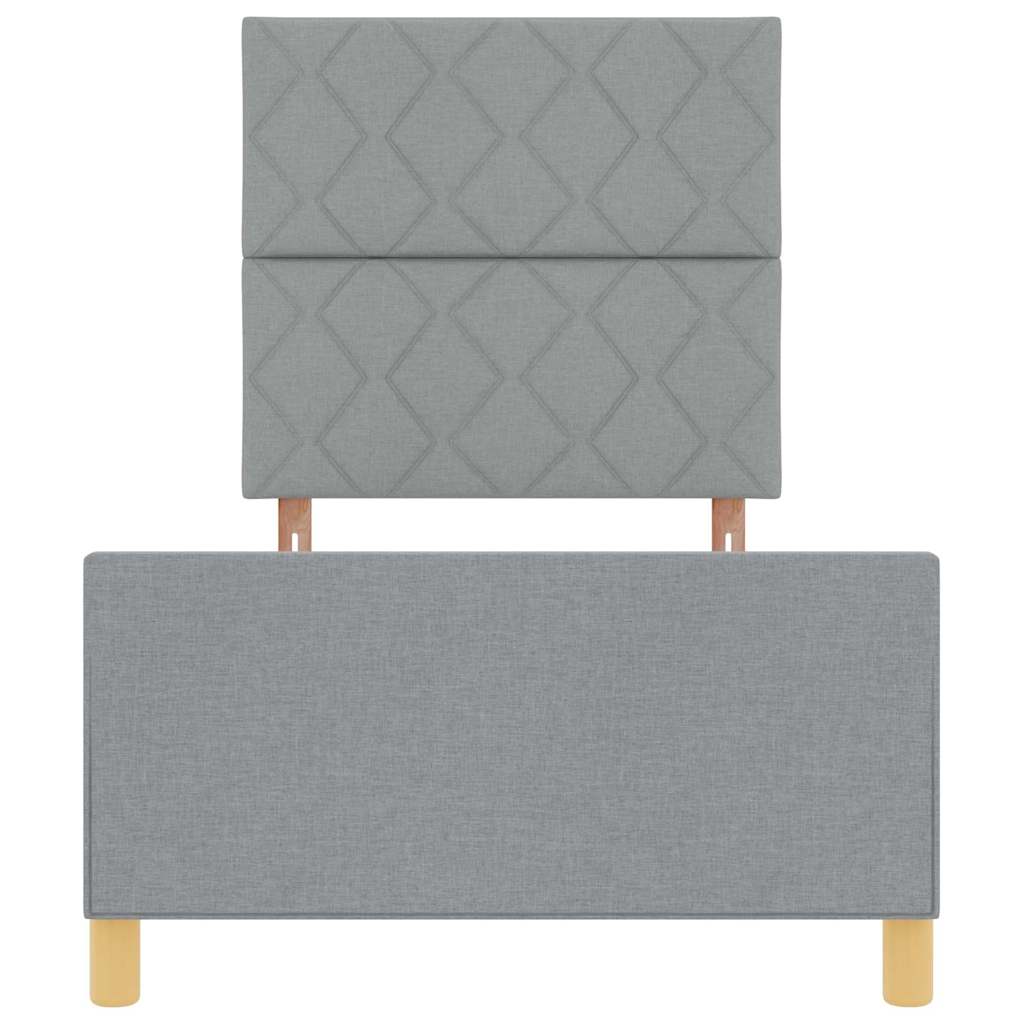 Struttura del letto Grigio chiaro 100 x 200 cm Tessuto | homemem39