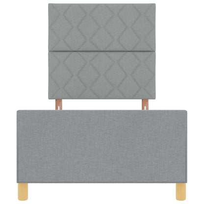 Struttura del letto Grigio chiaro 100 x 200 cm Tessuto | homemem39