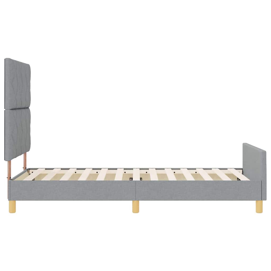 Struttura del letto Grigio chiaro 100 x 200 cm Tessuto | homemem39