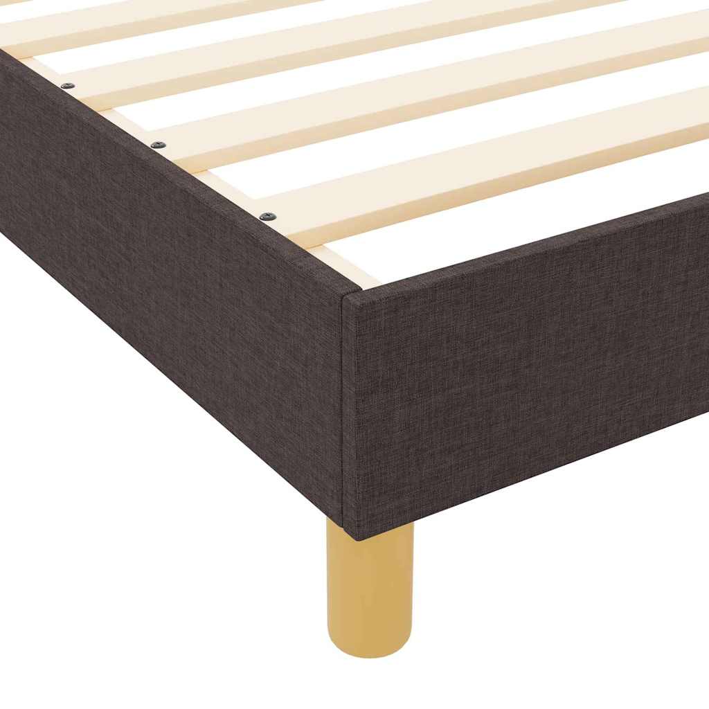 Struttura del letto Marrone scuro 100 x 200 cm Tessuto | homemem39