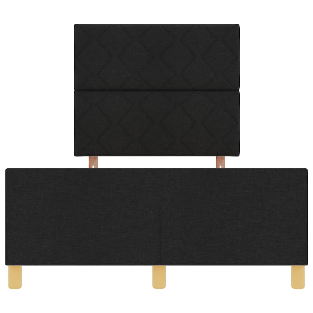 Struttura del letto con testiera Nero 120 x 190 cm Tessuto | homemem39