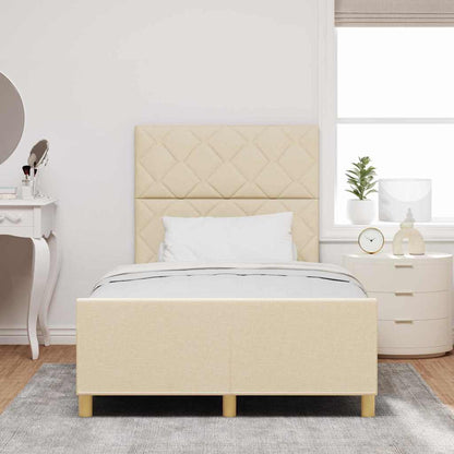 Struttura del letto con testiera Crema 120 x 190 cm Tessuto | homemem39
