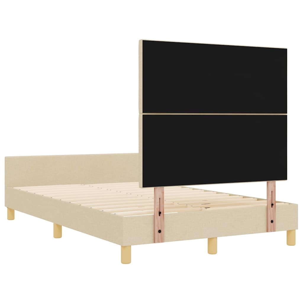 Struttura del letto con testiera Crema 120 x 190 cm Tessuto | homemem39
