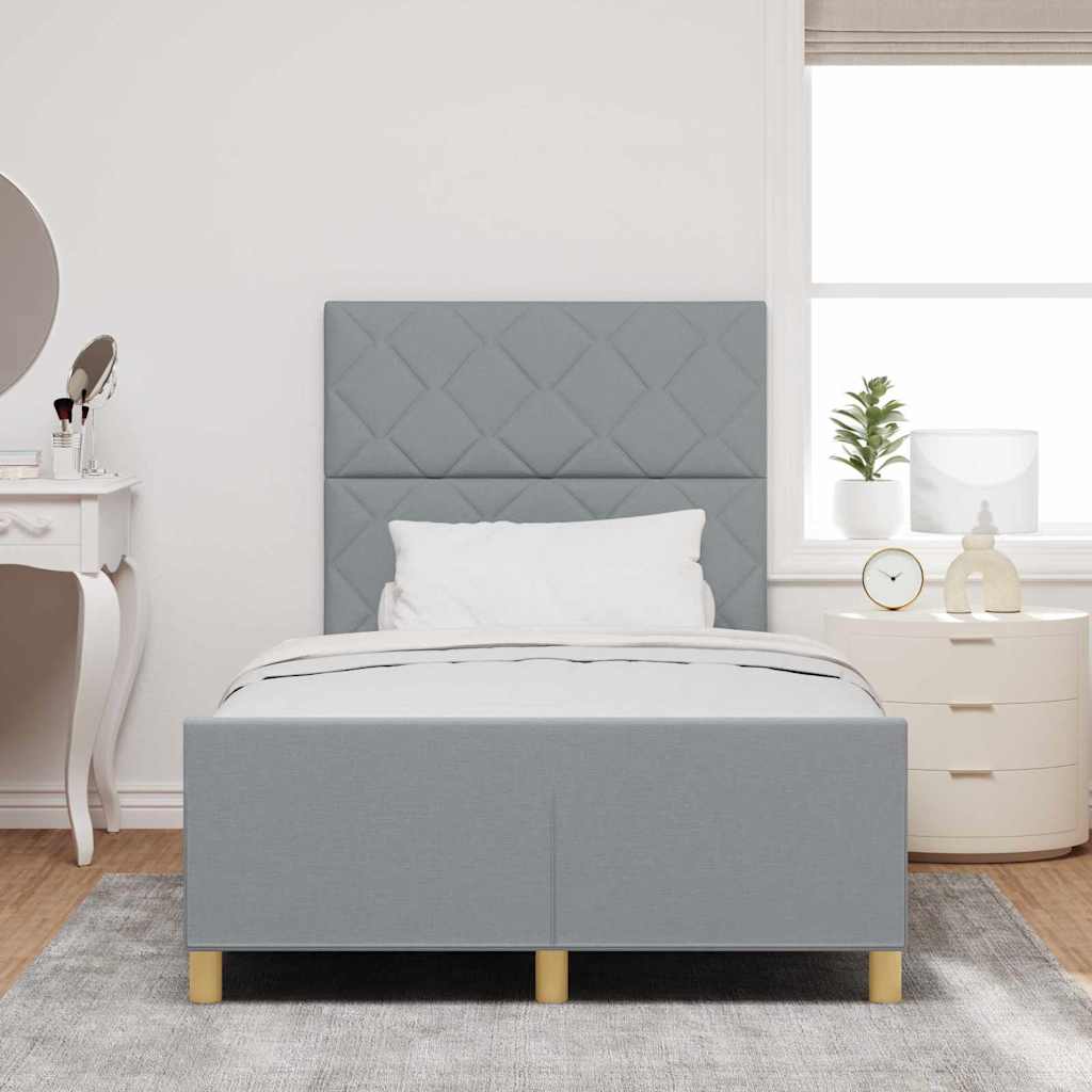 Struttura del letto Grigio chiaro 120 x 200 cm Tessuto | homemem39