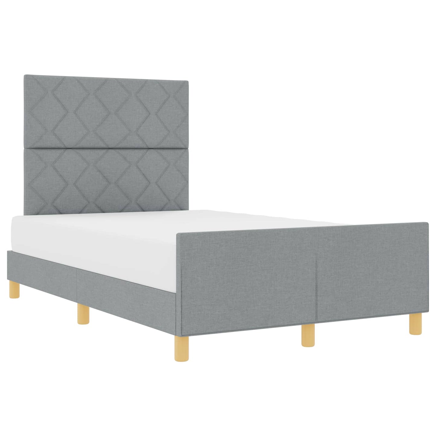 Struttura del letto Grigio chiaro 120 x 200 cm Tessuto | homemem39