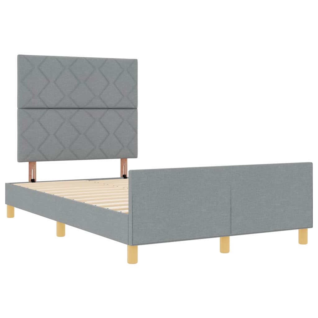 Struttura del letto Grigio chiaro 120 x 200 cm Tessuto | homemem39