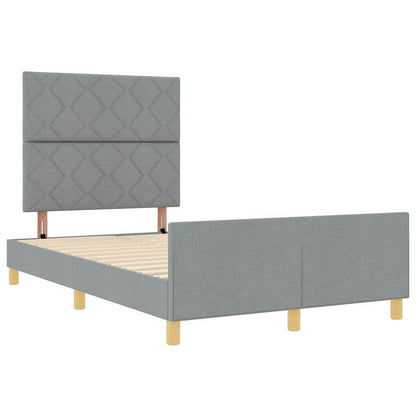 Struttura del letto Grigio chiaro 120 x 200 cm Tessuto | homemem39