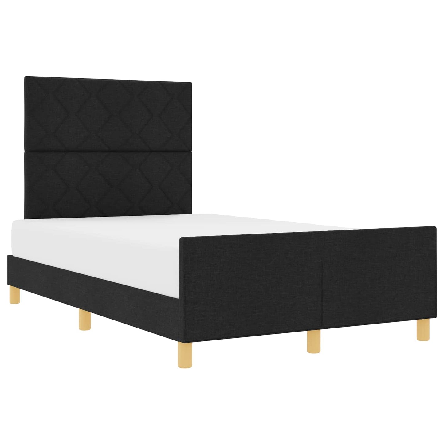 Struttura del letto con testiera Nero 120 x 200 cm Tessuto | homemem39