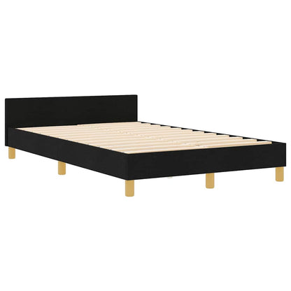 Struttura del letto con testiera Nero 120 x 200 cm Tessuto | homemem39