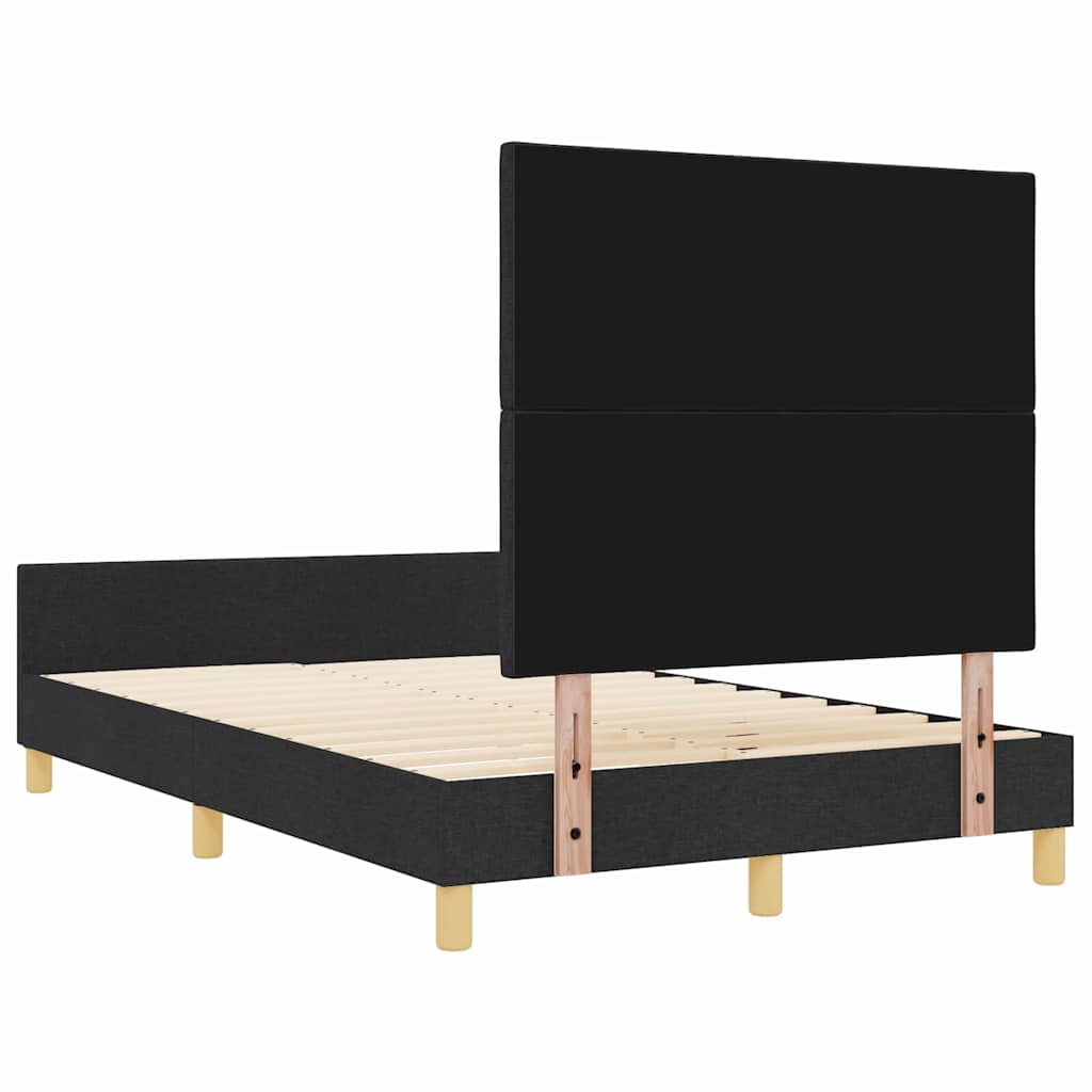 Struttura del letto con testiera Nero 120 x 200 cm Tessuto | homemem39