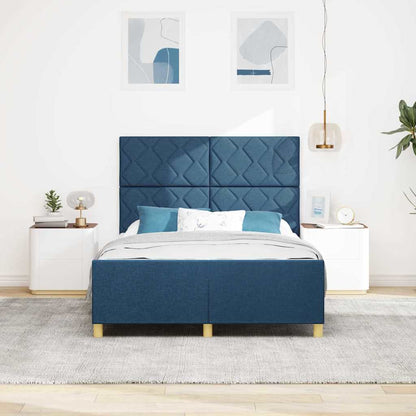 Struttura del letto con testiera Blu 140 x 190 cm Tessuto