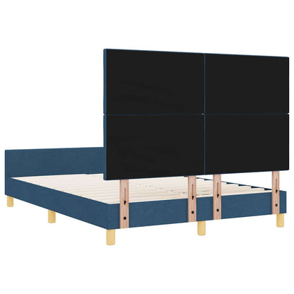 Struttura del letto con testiera Blu 140 x 190 cm Tessuto | homemem39