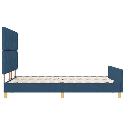 Struttura del letto con testiera Blu 140 x 190 cm Tessuto | homemem39