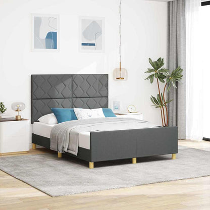 Struttura del letto Grigio scuro 140 x 200 cm Tessuto | homemem39