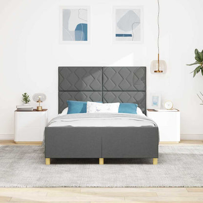 Struttura del letto Grigio scuro 140 x 200 cm Tessuto | homemem39
