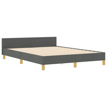 Struttura del letto Grigio scuro 140 x 200 cm Tessuto | homemem39