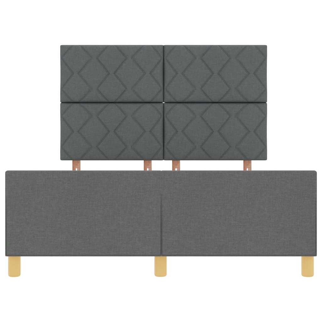 Struttura del letto Grigio scuro 140 x 200 cm Tessuto | homemem39