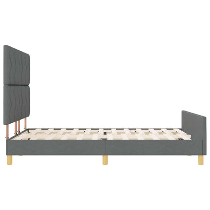 Struttura del letto Grigio scuro 140 x 200 cm Tessuto | homemem39