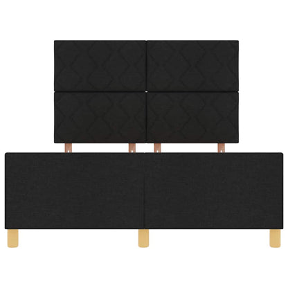 Struttura del letto con testiera Nero 140 x 200 cm Tessuto | homemem39