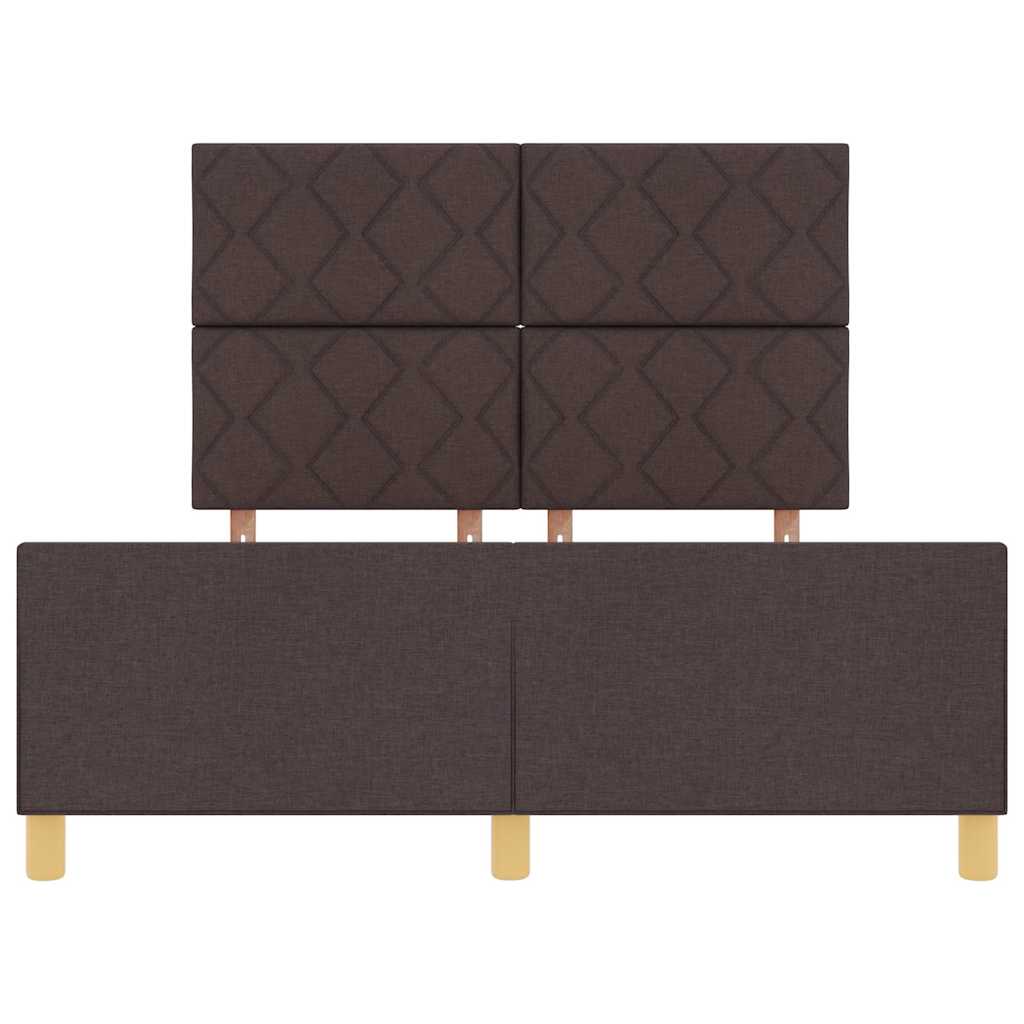Struttura del letto Marrone scuro 140 x 200 cm Tessuto | homemem39