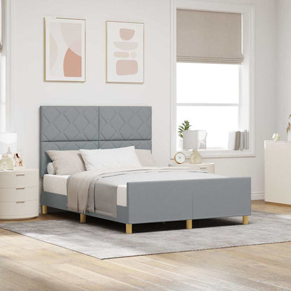 Struttura del letto Grigio chiaro 160 x 200 cm Tessuto | homemem39