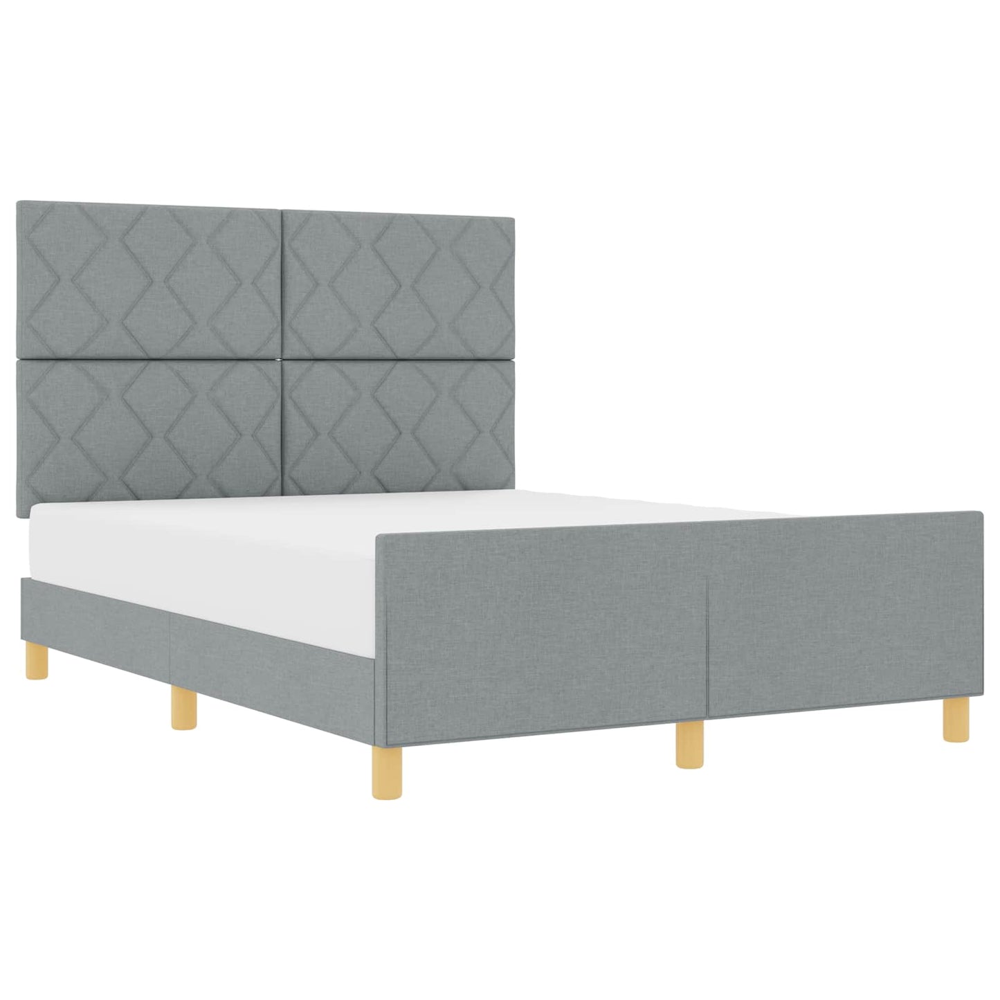 Struttura del letto Grigio chiaro 160 x 200 cm Tessuto | homemem39