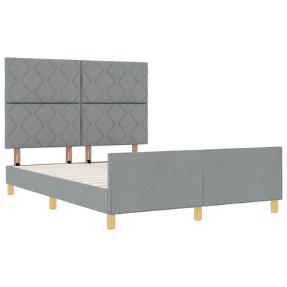 Struttura del letto Grigio chiaro 160 x 200 cm Tessuto | homemem39