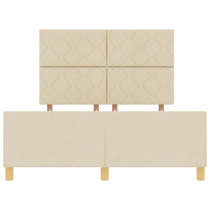 Struttura del letto con testiera Crema 160 x 200 cm Tessuto | homemem39