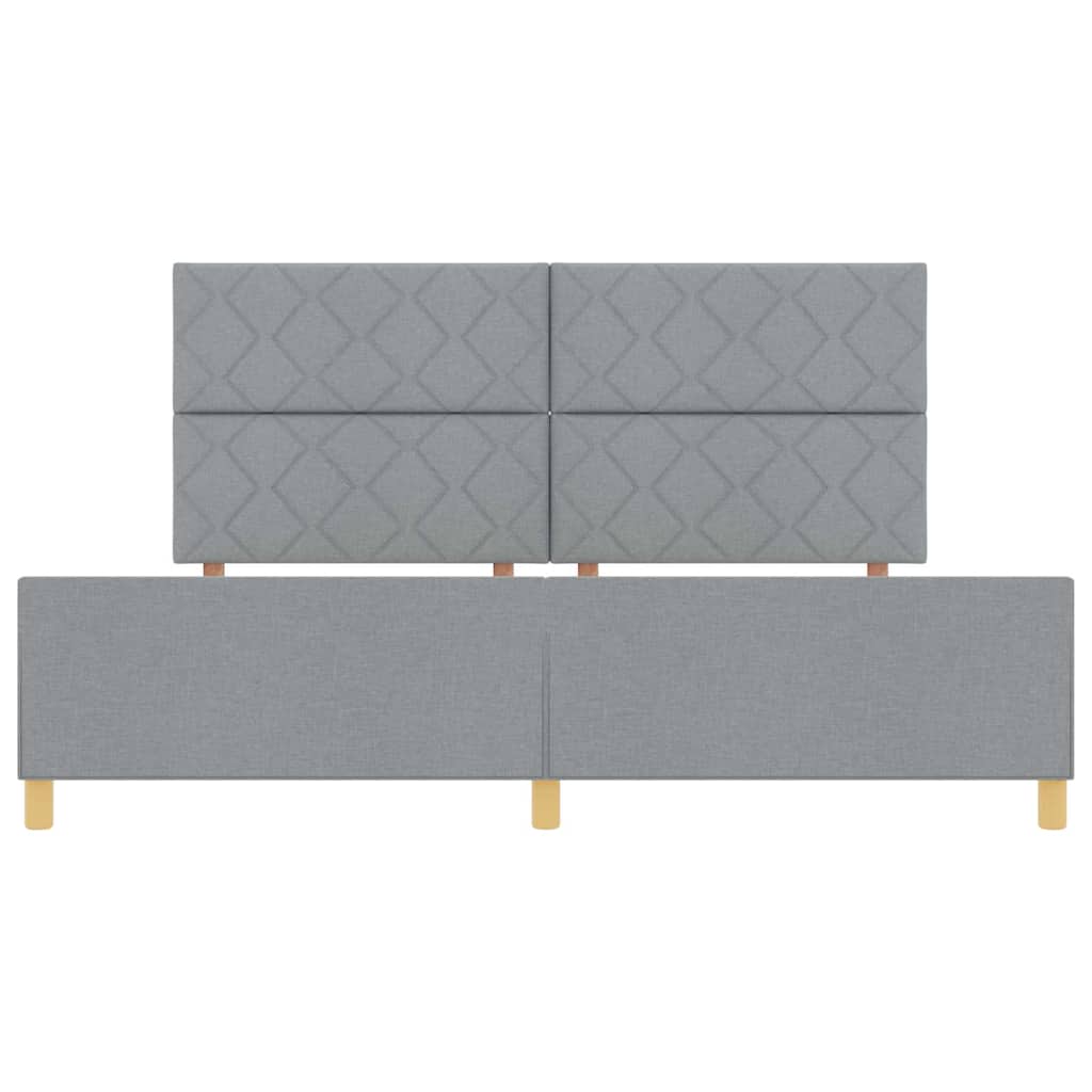 Struttura del letto Grigio chiaro 200 x 200 cm Tessuto