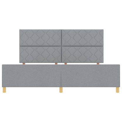 Struttura del letto Grigio chiaro 200 x 200 cm Tessuto