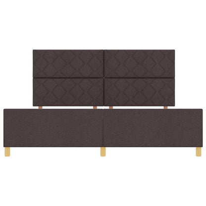Struttura del letto Marrone scuro 200 x 200 cm Tessuto | homemem39