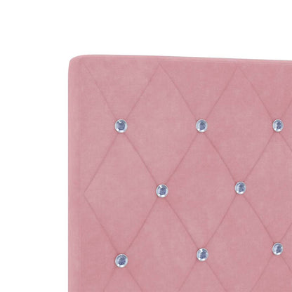 Letto a molle con testiera Rosa 80 x 200 cm Velluto | homemem39