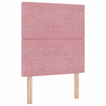 Letto a molle con testiera Rosa 80 x 200 cm Velluto | homemem39