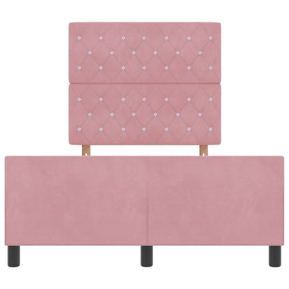 Letto a molle con testiera Rosa 120 x 200 cm Velluto