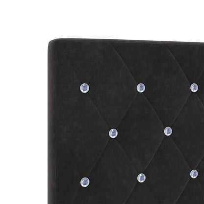 Letto a molle con testiera Nero 140 x 200 cm Velluto | homemem39