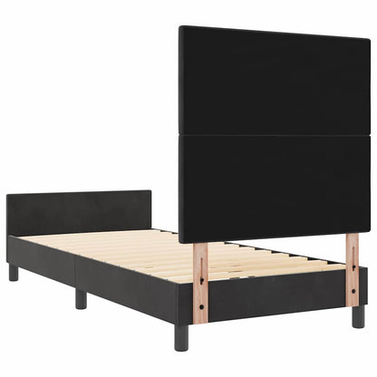 Letto a molle con testiera Nero 80 x 200 cm Velluto | homemem39
