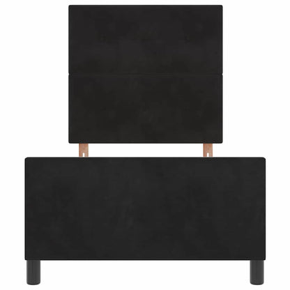 Letto a molle con testiera Nero 90 x 190 cm Velluto | homemem39