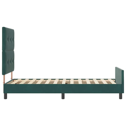 Letto a molle con testiera Verde Scuro 90 x 200 cm Velluto | homemem39