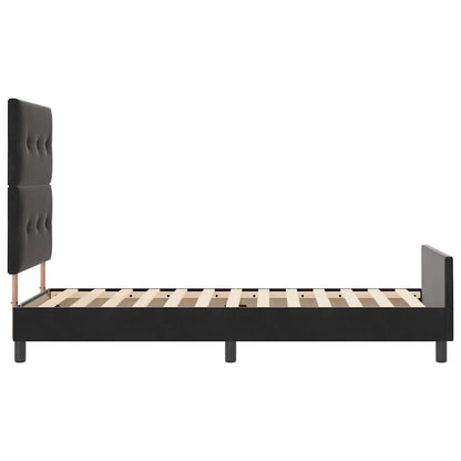 Letto a molle con testiera Nero 100 x 200 cm Velluto | homemem39
